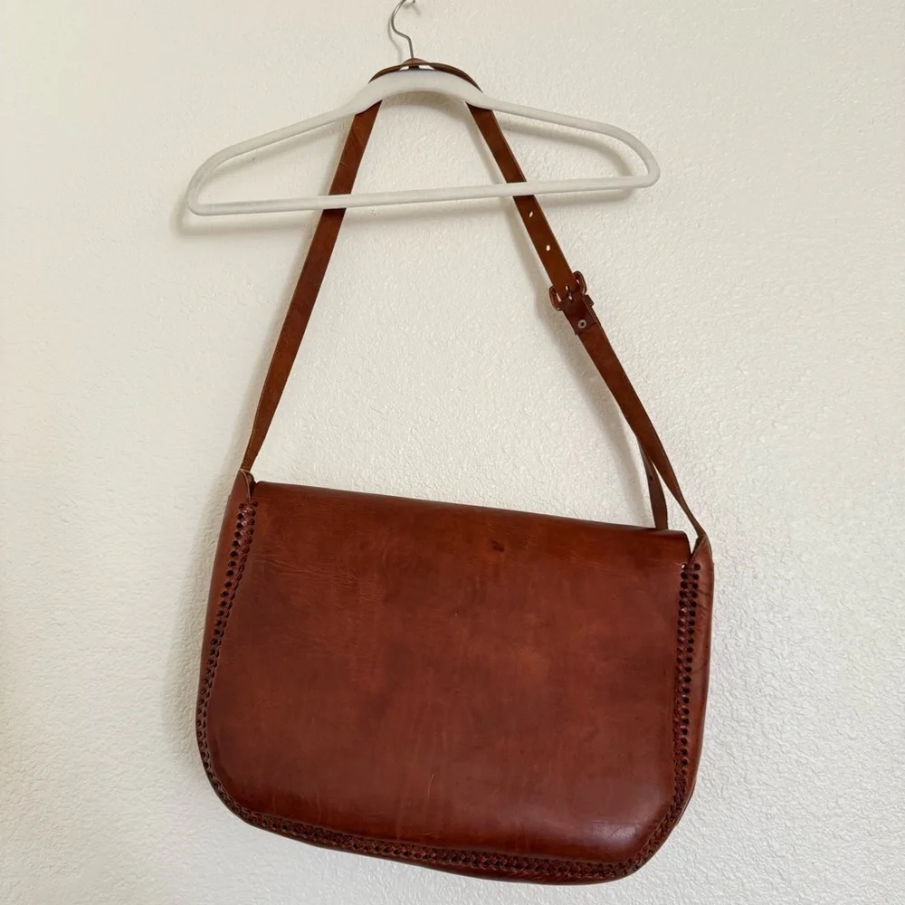 Leather satchel bag - Picture 8 of 10